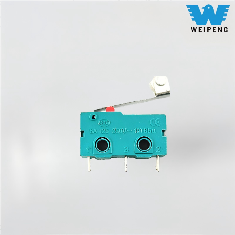 Kontaktknapp 5A/125V 250V rakt handtag trestifts resegräns mikrobrytare