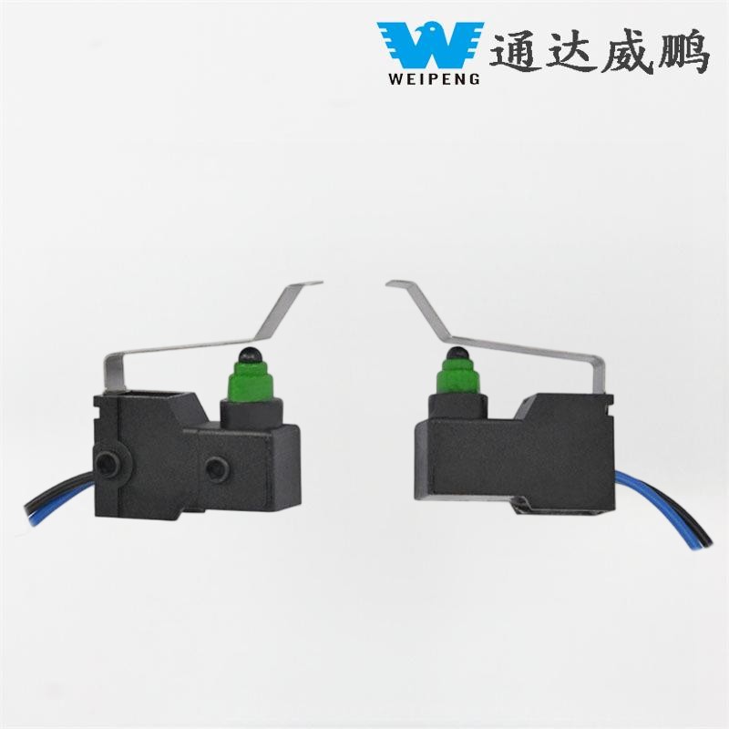 Sidoutgång mikrobrytare med positioneringsstift