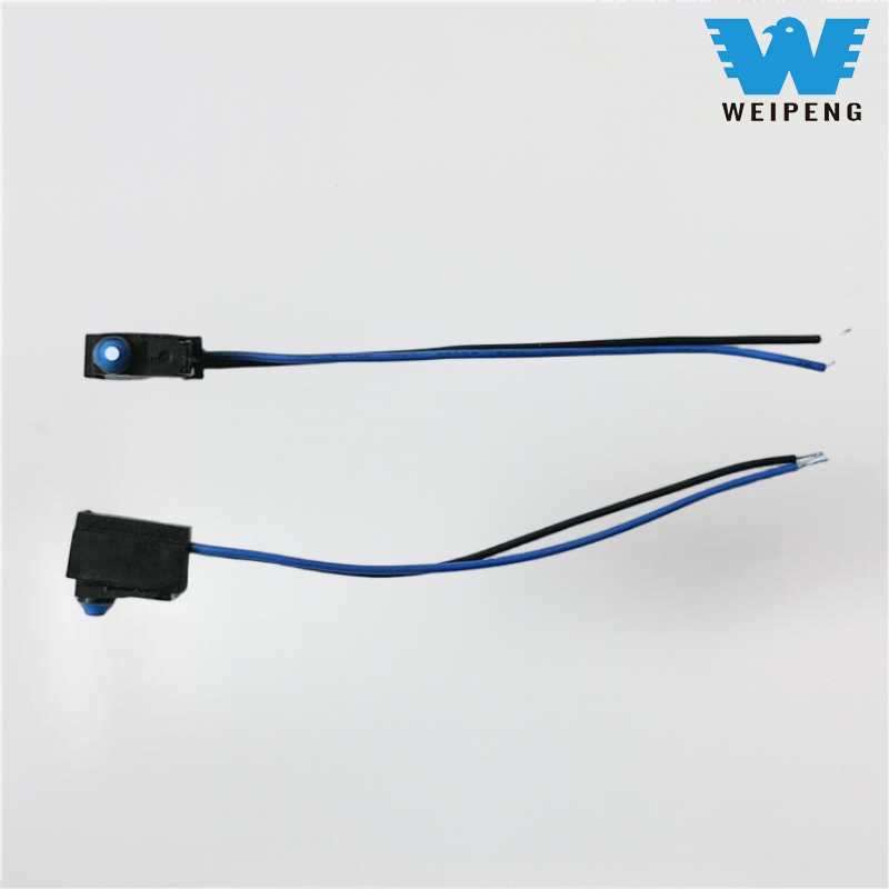 Vattentät mikrobrytare med stift med ledningar