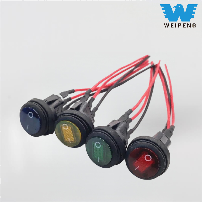 Weipeng Rund Vattentät Båtbrytare med Wire